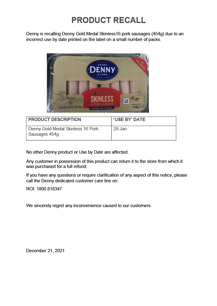 Denny 20Gold 20Medal 20Skinless 20Sausages 20454g10241024 1