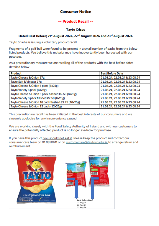 Tayto Recall