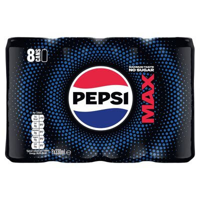 Pepsi Max Can Pack 8 x 330ml