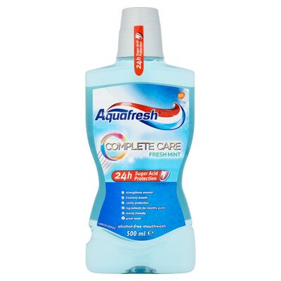 Aquafresh Mouthwash Fresh Mint Complete Care 500ml