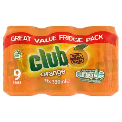 Club Orange Can Pack 9 x 330ml