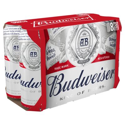 Budweiser Can Pack 8 x 500ml