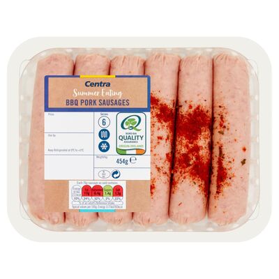Centra Fresh Irish BBQ Pork Sausages 6 Pack 454g