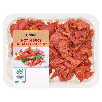 Centra Fresh Irish Hot N Spicy Fajita Beef Stir Fry 300g
