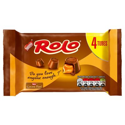 Nestlé Rolo Chocolate Carmel Tubes 4 Pack 166.4g