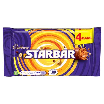Cadbury Starbar Chocolate Bar 4 Pack 37g