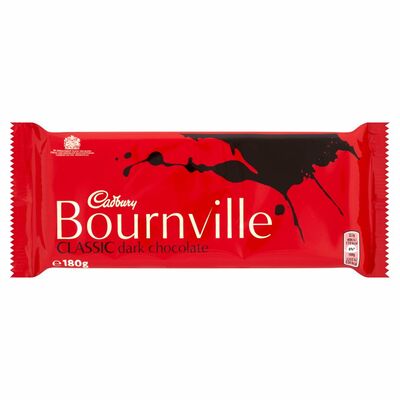 Cadbury Bournville Classic Dark Chocolate Bar 180g