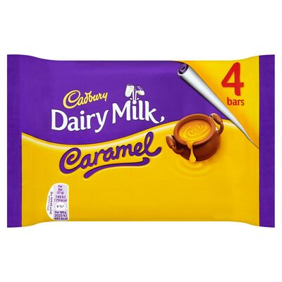 Cadbury Dairy Milk Caramel Bars 4 Pack 37g