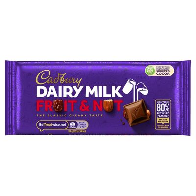 Cadbury Dairy Milk Fruit & Nut Chocolate Bar 110g