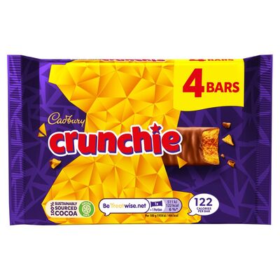 Cadbury Crunchie Chocolate Bar 4 Pack 26.1g