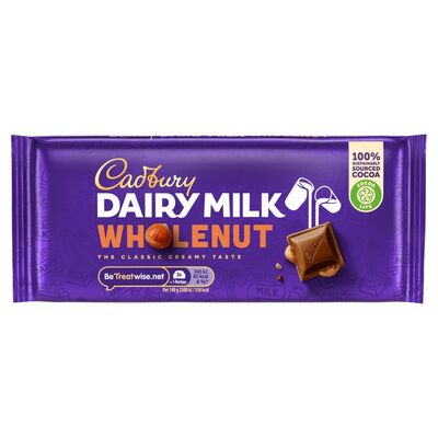 Cadbury Dairy Milk Wholenut Chocolate Bar 120g