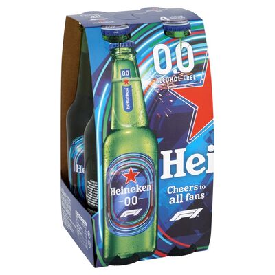 Heineken 0.0 Bottles 4 Pack 330ml