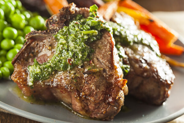 Lamb Chops with Pesto Crumb
