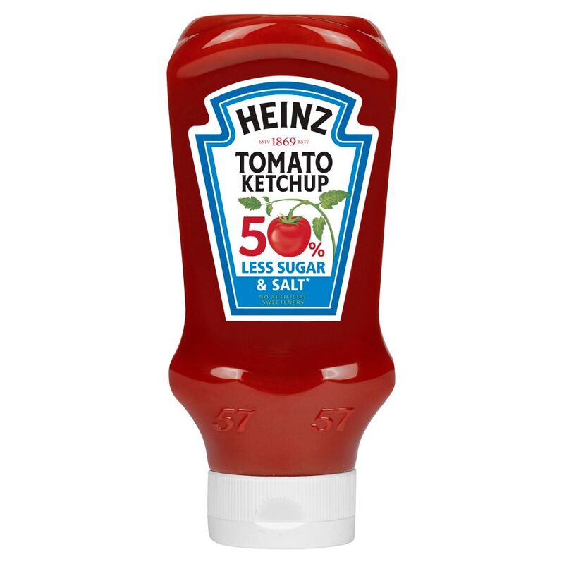 Heinz 50% Less Sugar & Salt Tomato Ketchup 625g
