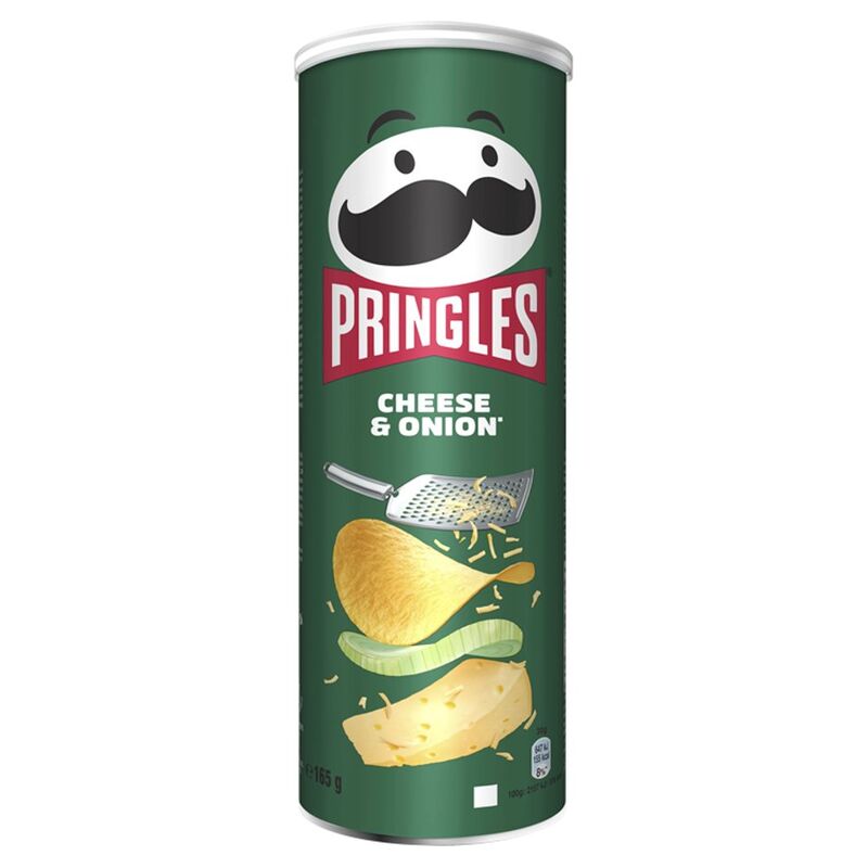 Pringles Cheese & Onion Crisps Can 165g