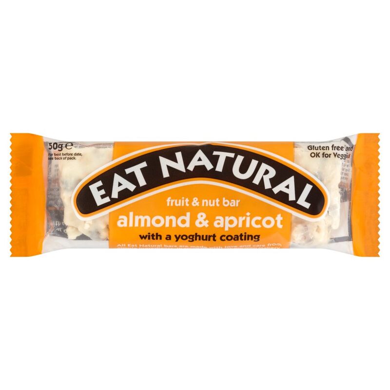 Eat Natural Fruit & Nut Bar Almond & Apricot with a Yogurt Coating 50g