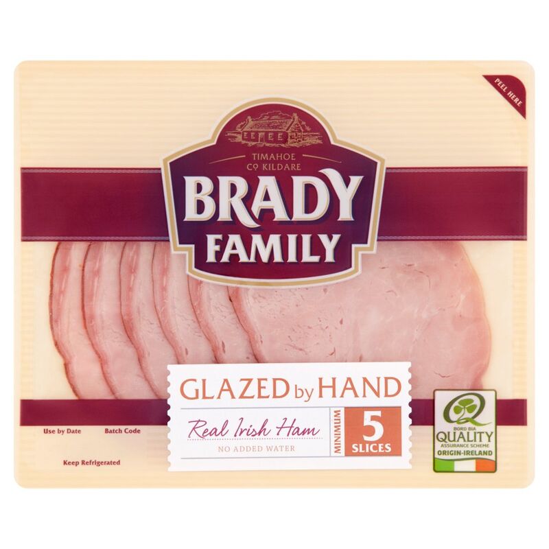 Brady Family Glazed by Hand Real Irish Ham Minimum 5 Slices 90g