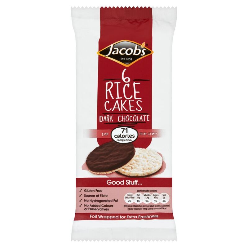 Jacob's 6 Rice Cakes Dark Chocolate 90g