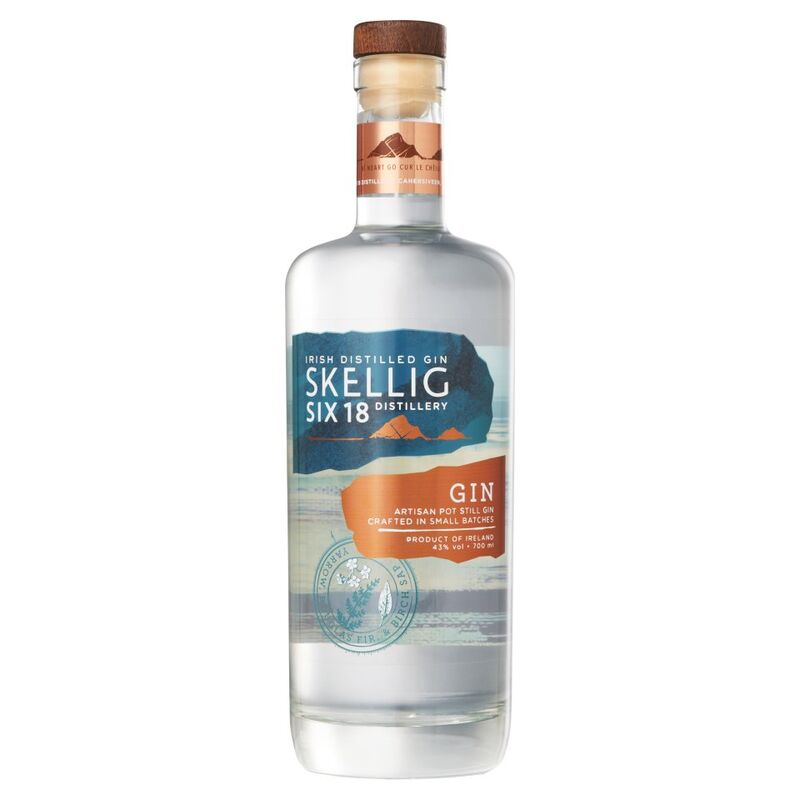 Skellig Six 18 Distillery Irish Distilled Gin 700ml