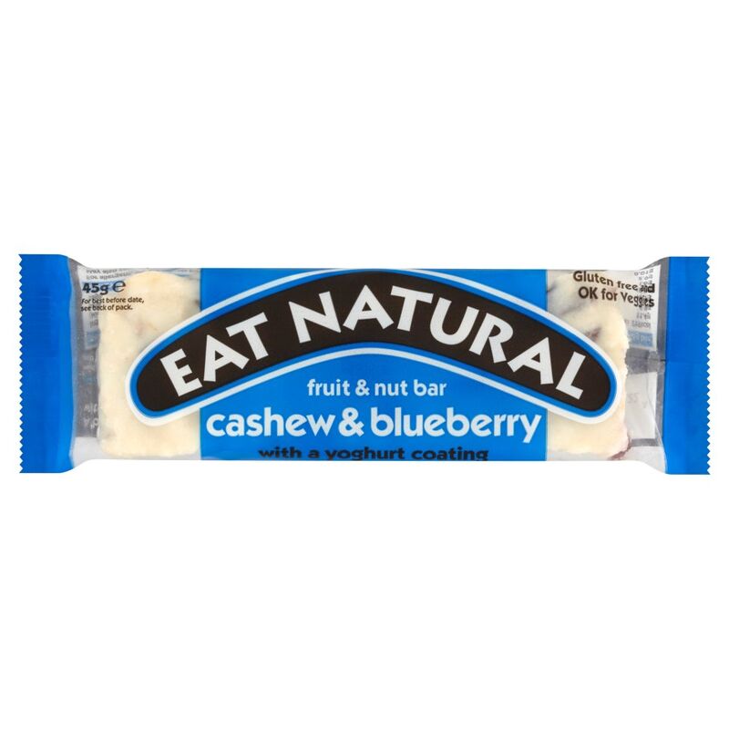 Eat Natural Fruit & Nut Bar Cashew & Blueberry with a Yoghurt Coating 45g